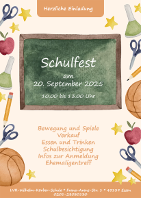 Einladung zum Schulfest 2025
