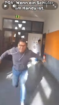 Verstoss gegen die Handyregel